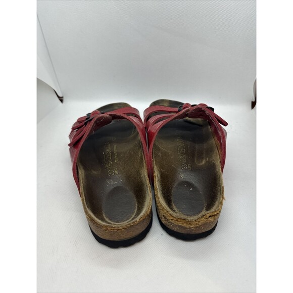 Birkenstock Graceful Hibiscus Sz 39 | 8 Laser Emboss Red 3 Strap Papillio Sandal - Picture 3 of 8